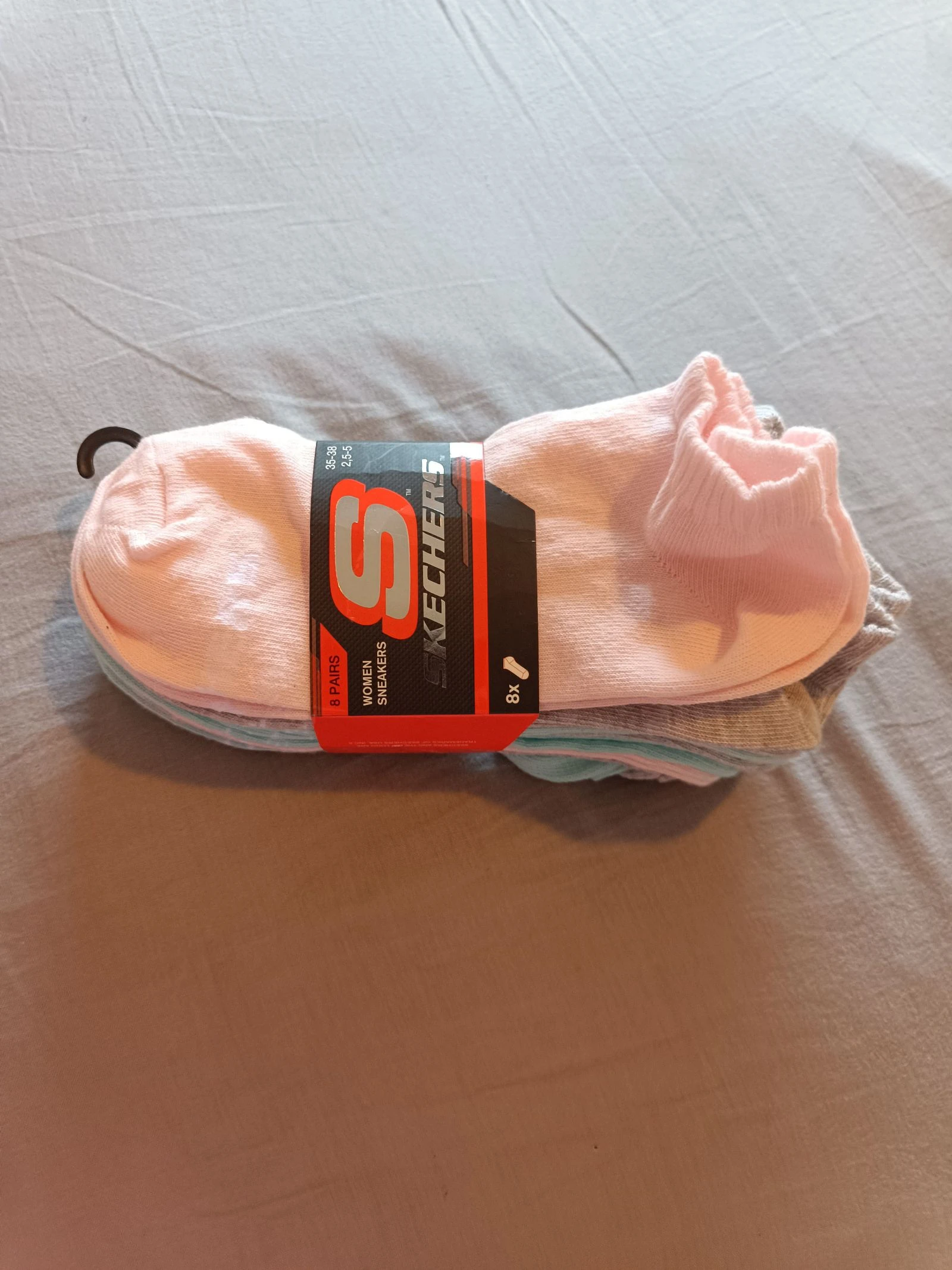 🧦 PACK DE 8 PARES DE CALCETINES SKECHERS MUJER (TALLA 35-38) - NUEVOS SIN ESTRENAR 👟✨
